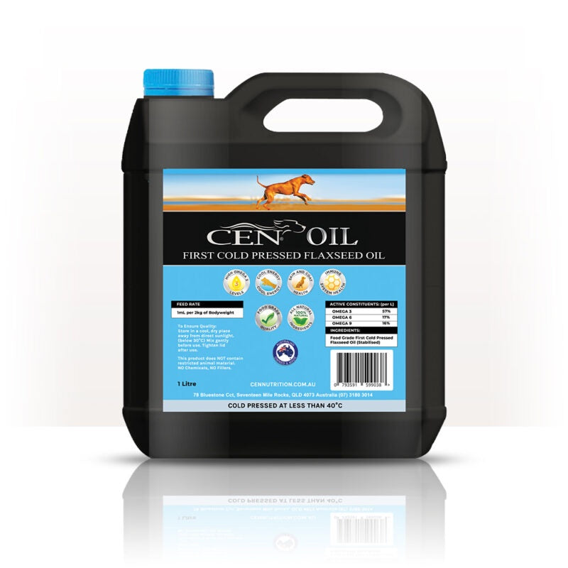CEN Oil First Cold Pressed Flaxseed Oil For Dogs 1 Litre
