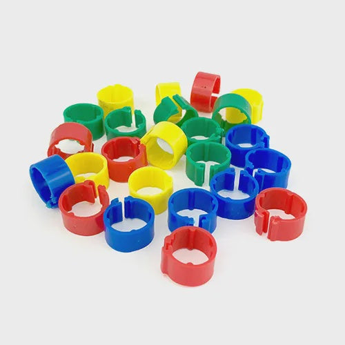 Poultry Leg Rings/Bands 12mm - Mixed Colours 24 Pack