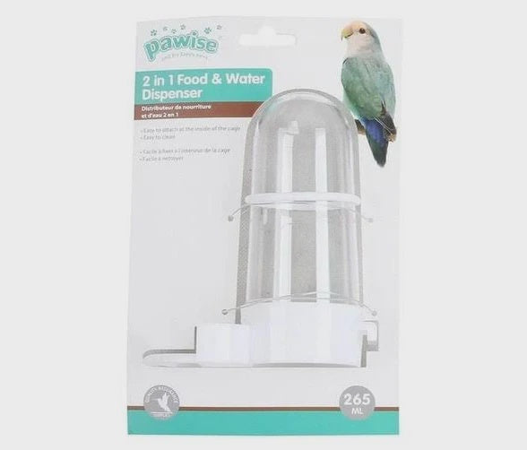 Pawise 2 in 1 Food & Water Dispenser 265ml