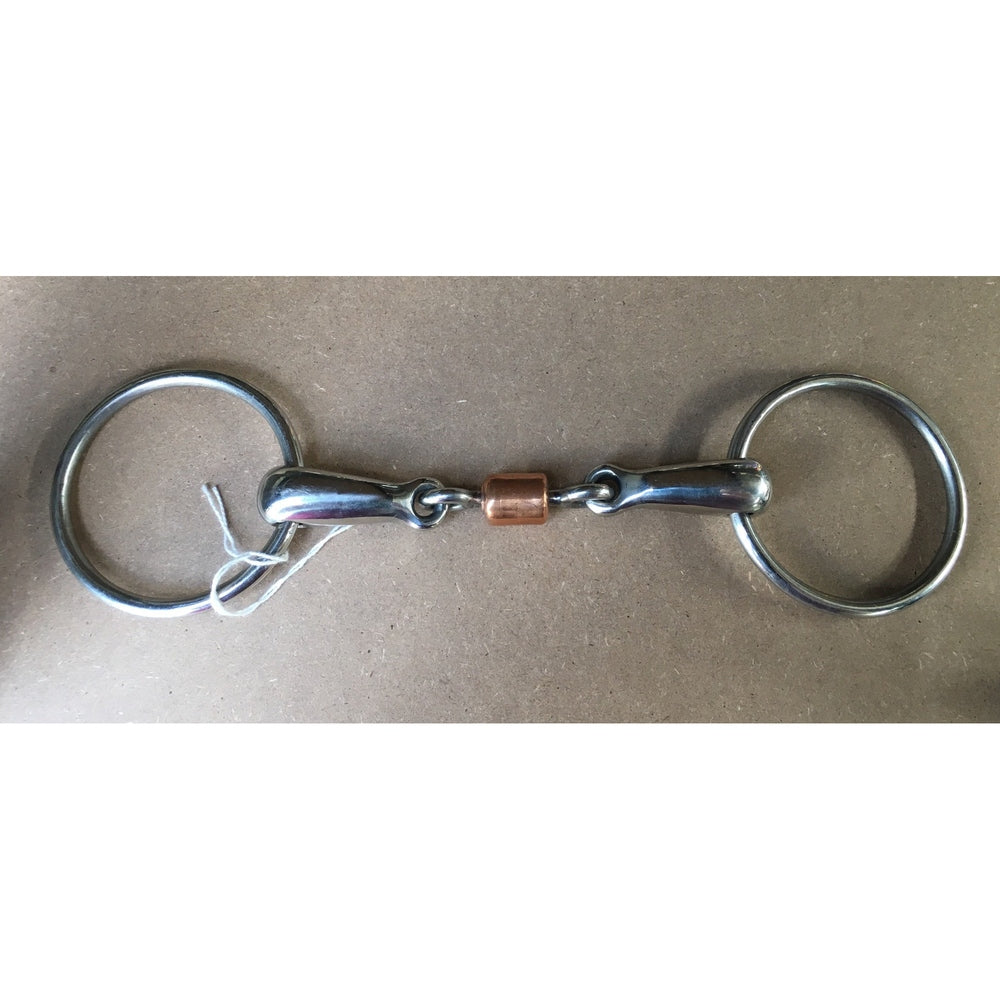 SS Copper Roller Thick Snaffle Bit 5.5"