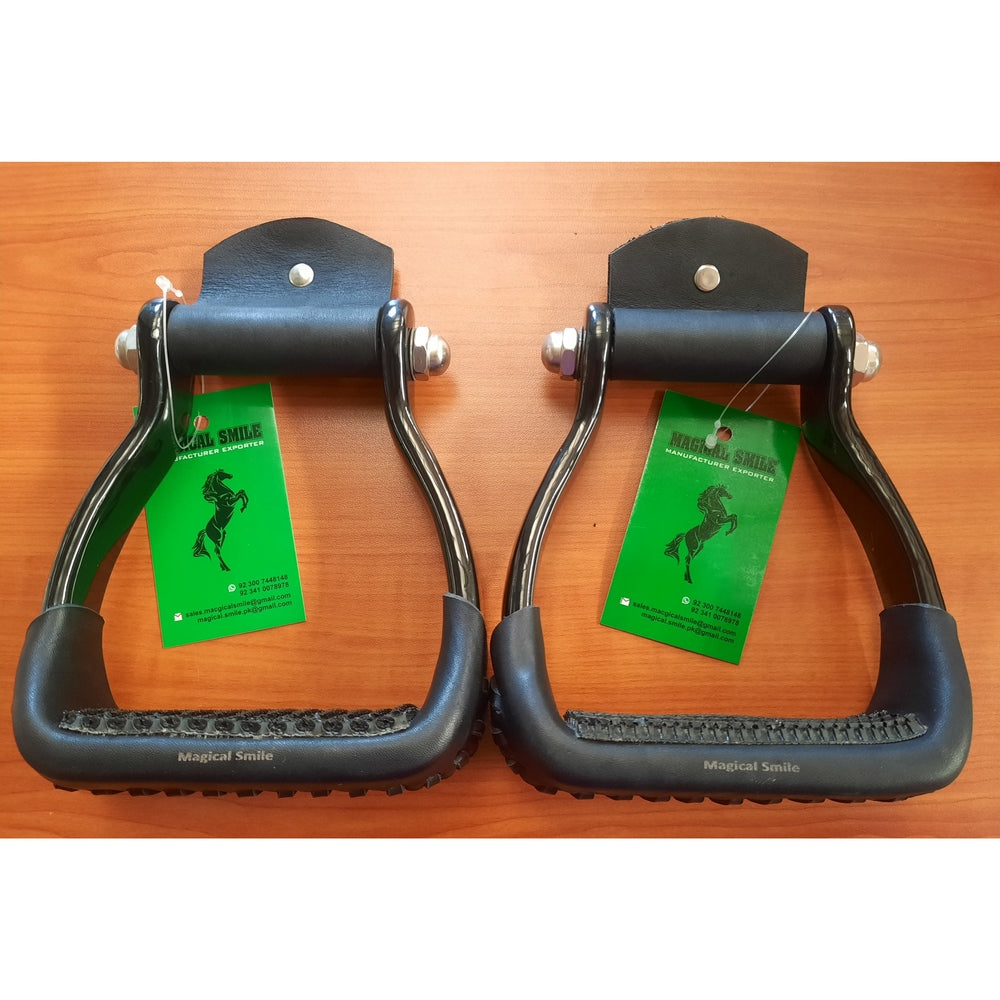 Western Stirrups Black 4.5"