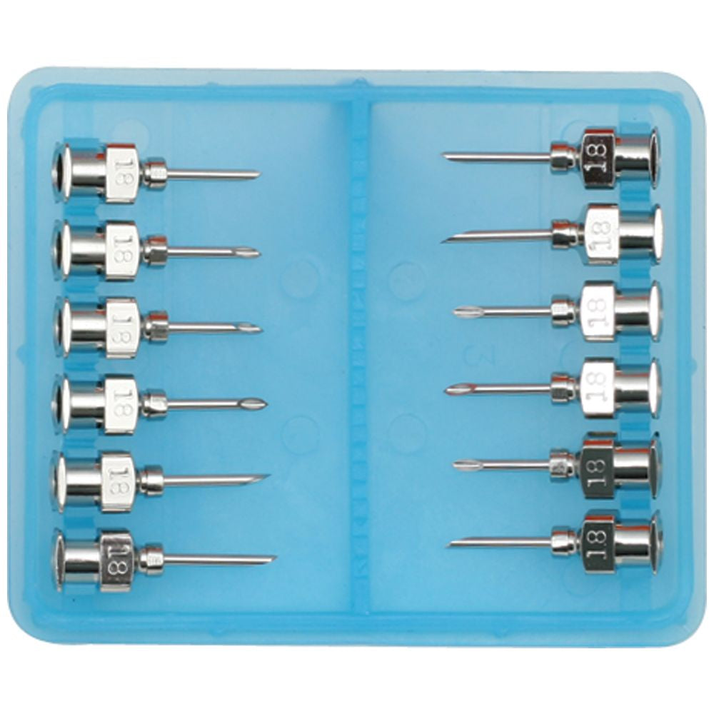 Needles Reusable Stainless Steel Doctor 16g x 1in 12 Pack