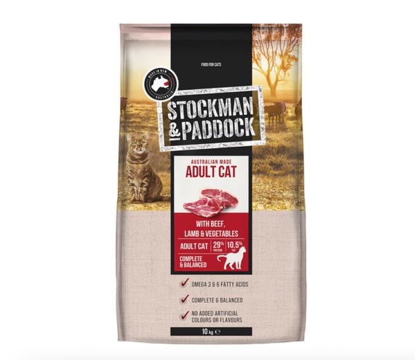 Stockman & Paddock Beef Dry Food For Cats 10kg