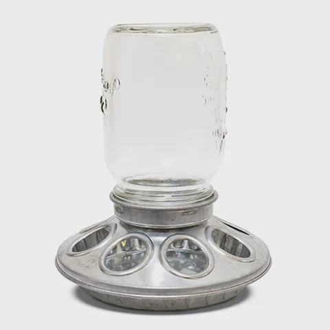 Bainbridge Galvanised Base with Glass Mason Top Feeder 1kg