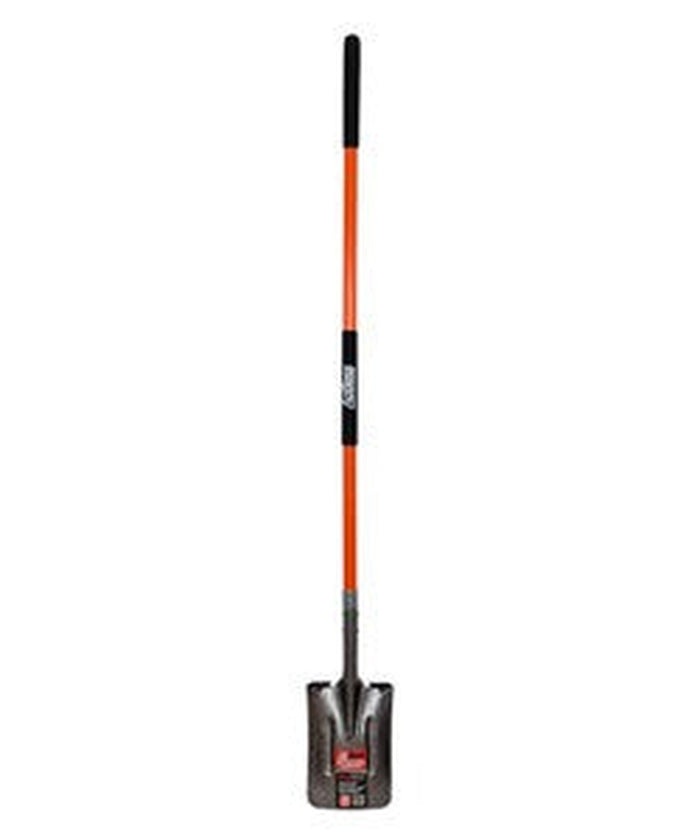 AgBoss Deep Post Hole Shovel Square 18Deg Wooden Long Handle