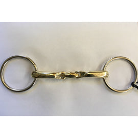 SS Oval Link Loose Ring  Curved Snaffle Bit 5.5