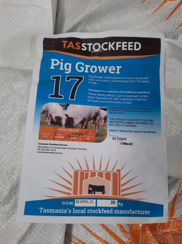 Tas Stockfeed Pig Grower '17' 20kg