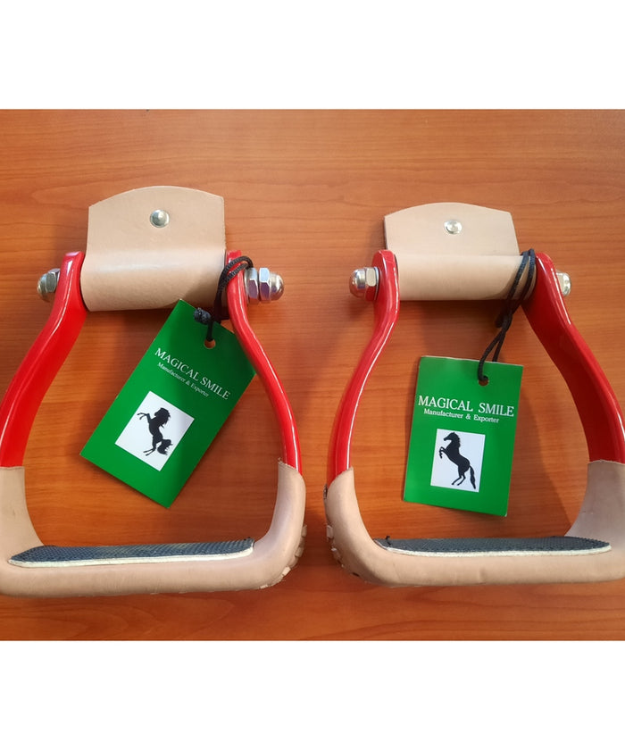Western Stirrups Red 4.5