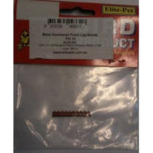 Metal Finch Leg Bands - 10 Pack Numbered