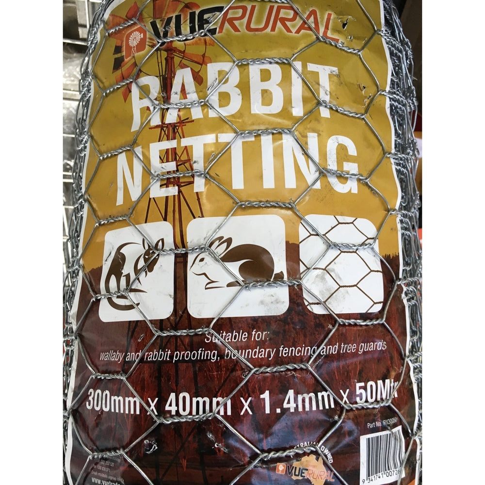 Rabbit Netting 300mm x 40mm x 1.4 x50mt