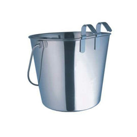 Stainless Steel Flat Sided Bucket with Hooks 1.1L