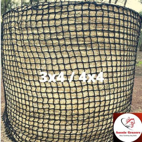 Aussie Grazers Deluxe Knotless  3x4 / 4x4 Round Bale Hay Net