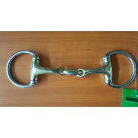 SS Oval Link Eggbutt Bradoon Curved Snaffle Bit 4.5