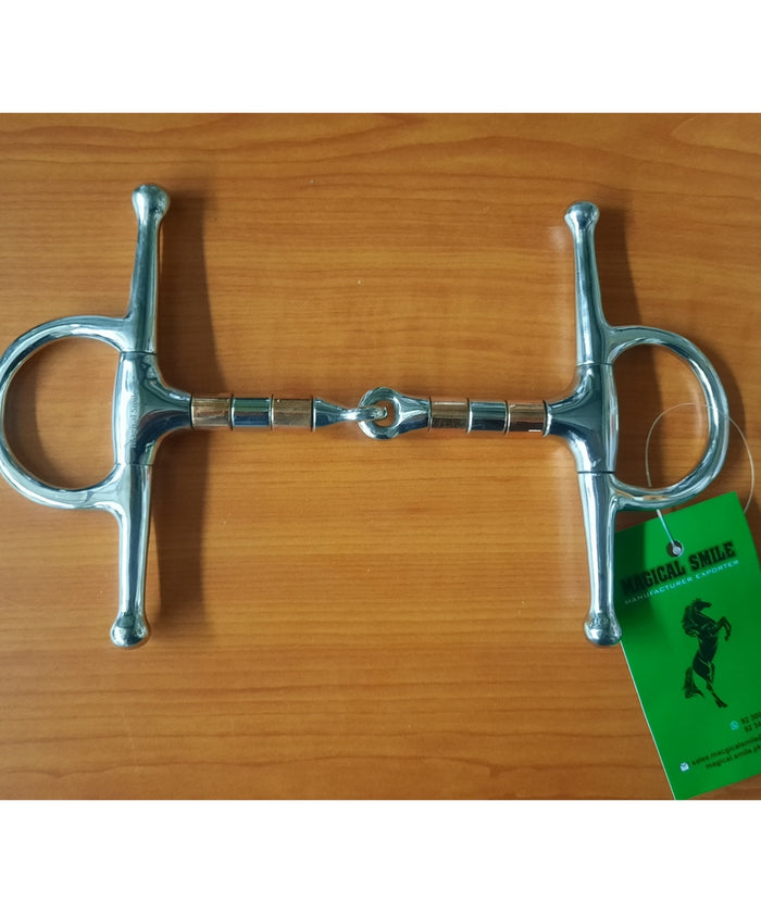 SS Full Cheek Copper Roller Snaffle Bit 5