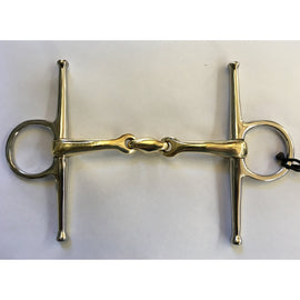 SS Full Cheek Oval Link Curved Snaffle Bit 5.5