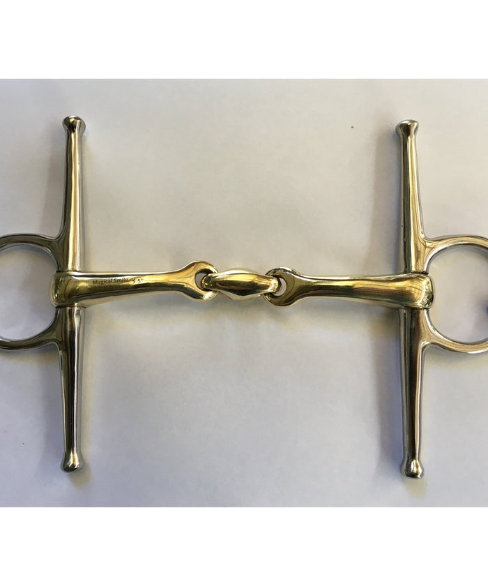 SS Full Cheek Oval Link Curved Snaffle Bit 5.5