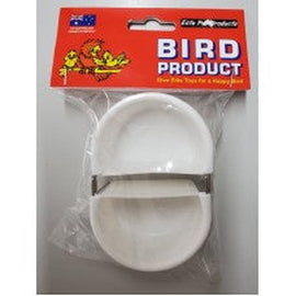 Bird - Plastic D Feeder Small 2 Pack 7.5cm