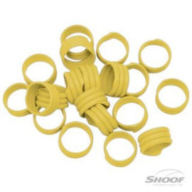 Poultry Leg Bands Plastic 16mm Yellow 20 pack