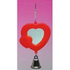 Heart Shape Mirror with Bell Bird Toy