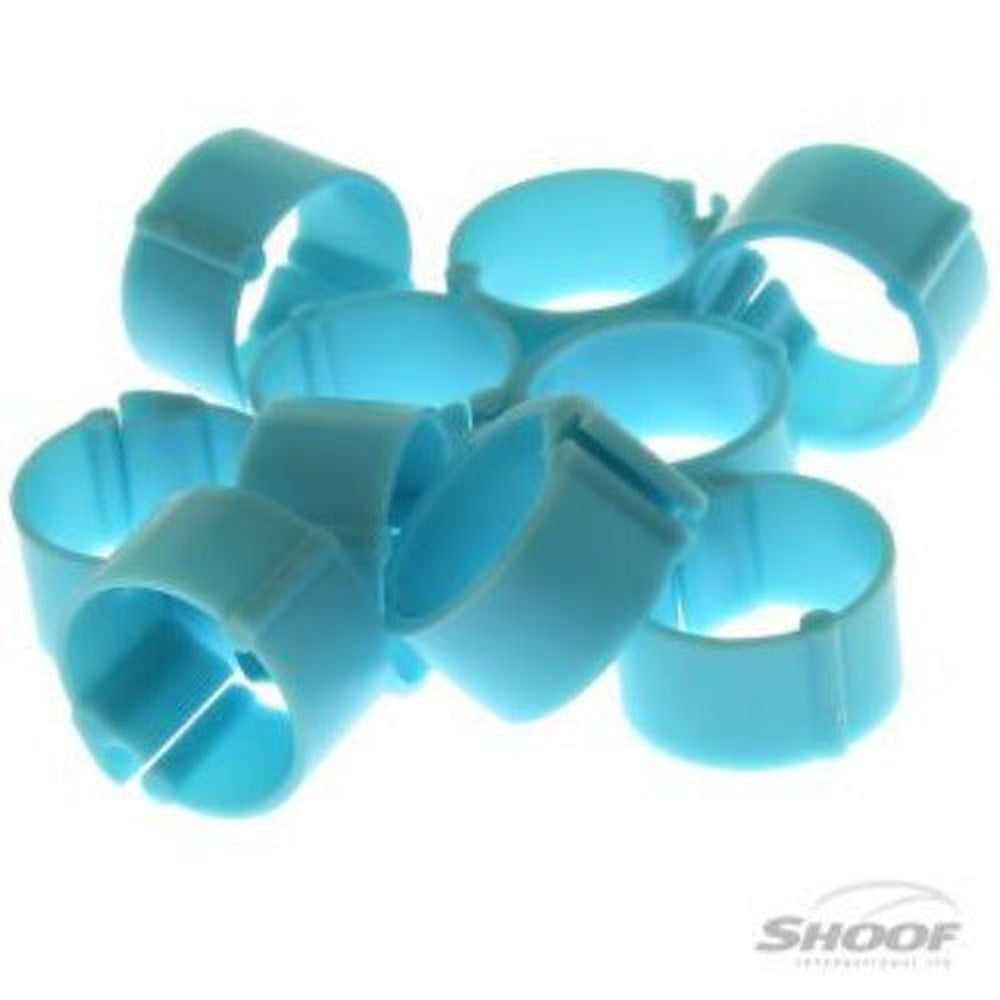 Poultry Leg Band Clip-on 13mm 10pk Blue