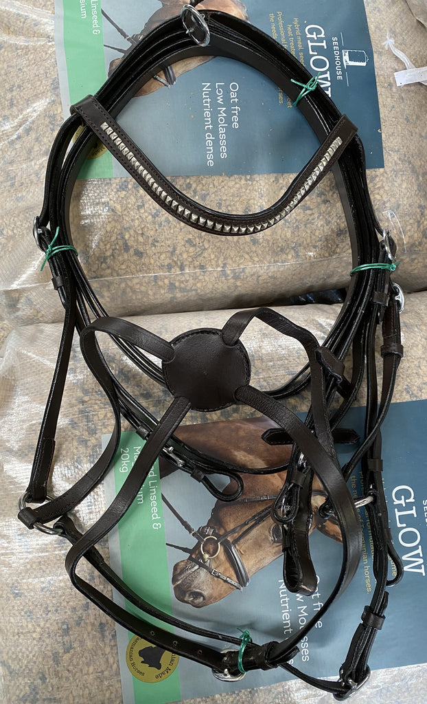 Brown Leather Grackle Bridle Full Size