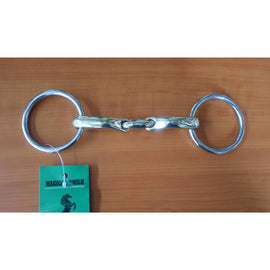 SS Oval Link Loose Ring  Curved Snaffle Bit 4.5