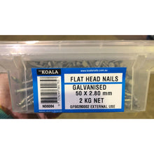 Flat Head Nails Galvanised - 50mm X 2.8mm 2kg