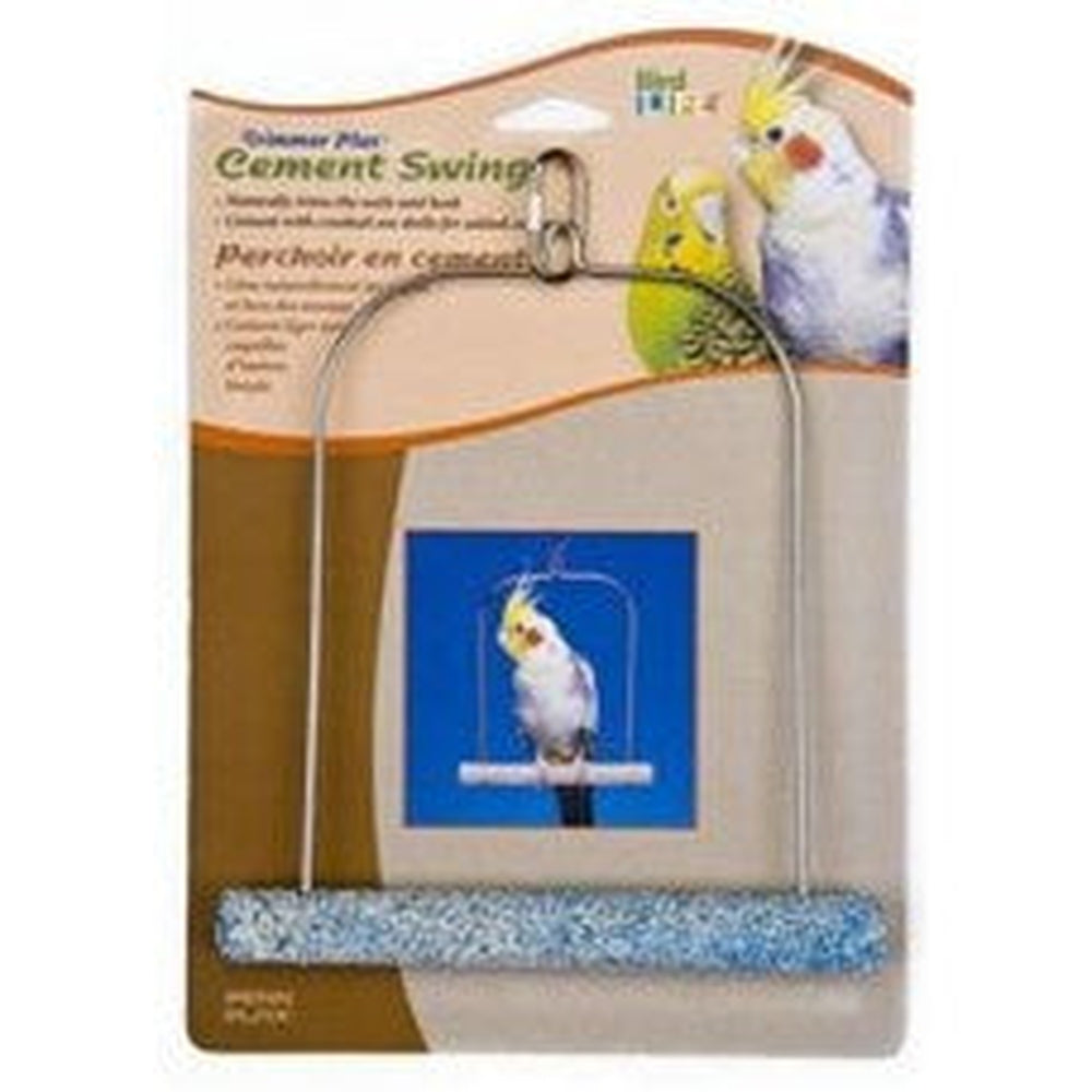 Cement Bird Swing W/Wire Frame 17cm