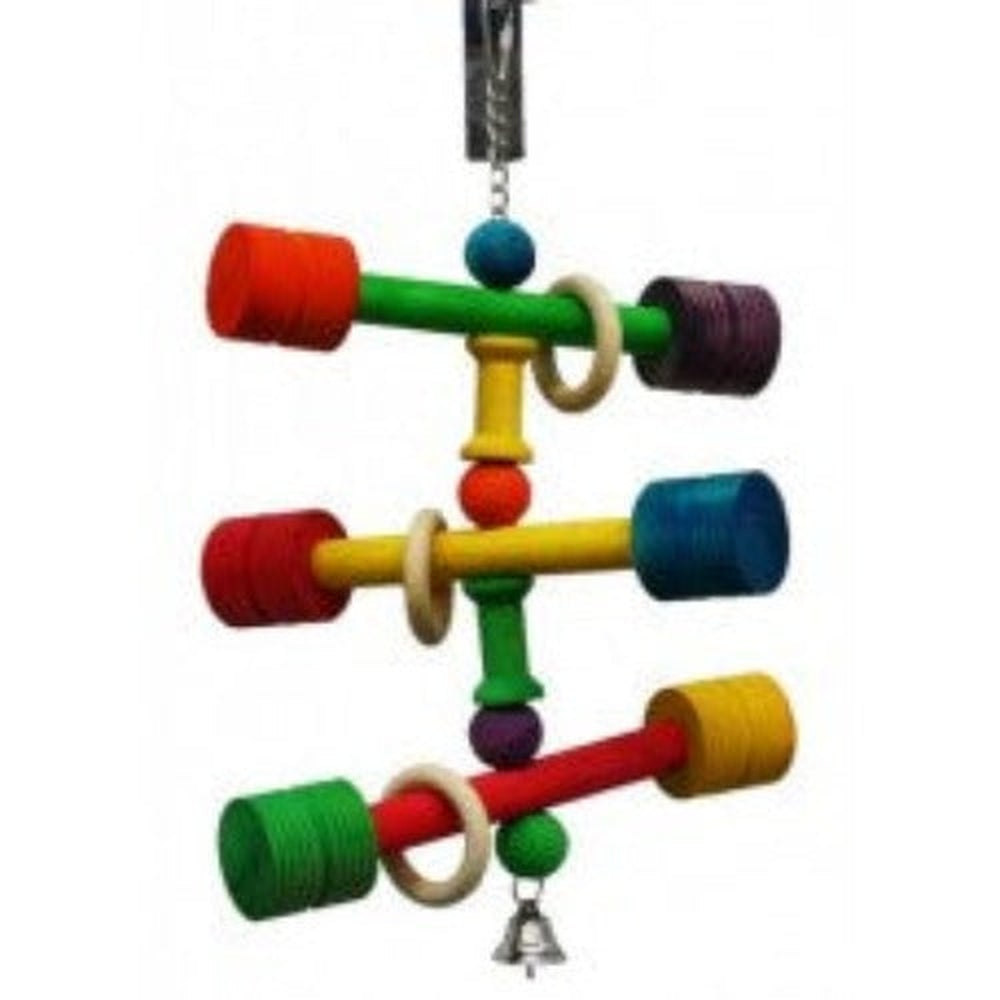 Wood Hang Dumbells Parrot Bird Toy