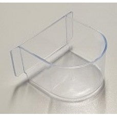 Plastic Clear D Bird Feeder -Small Cages