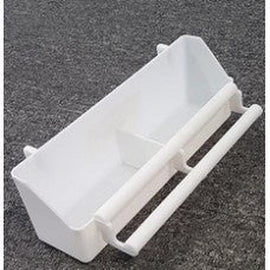 Bird - White Feeder with Divider & Perch 200mm
