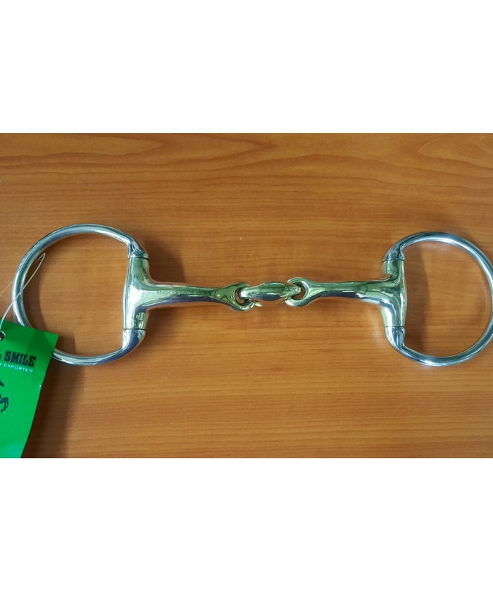 SS Oval Link Eggbutt Bradoon Curved Snaffle Bit 5