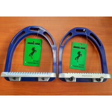 JIN Stirrups Navy/Silver 4.5"