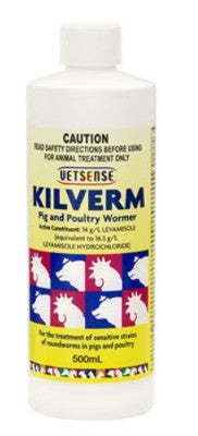 kilverm Pig and Poultry wormer 500ml