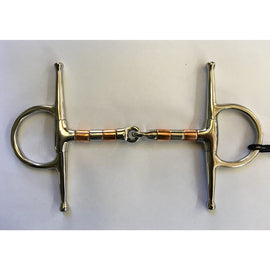 SS Full Cheek Copper Roller Snaffle Bit 5.5