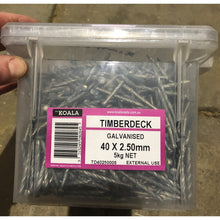 Timber Deck Galvanised Nails - 40mm X 2.5mm 5kg