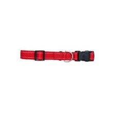 Nylon Reflective Strips Dog Collar 50cm - Red