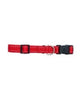 Nylon Reflective Strips Dog Collar 35cm - Red